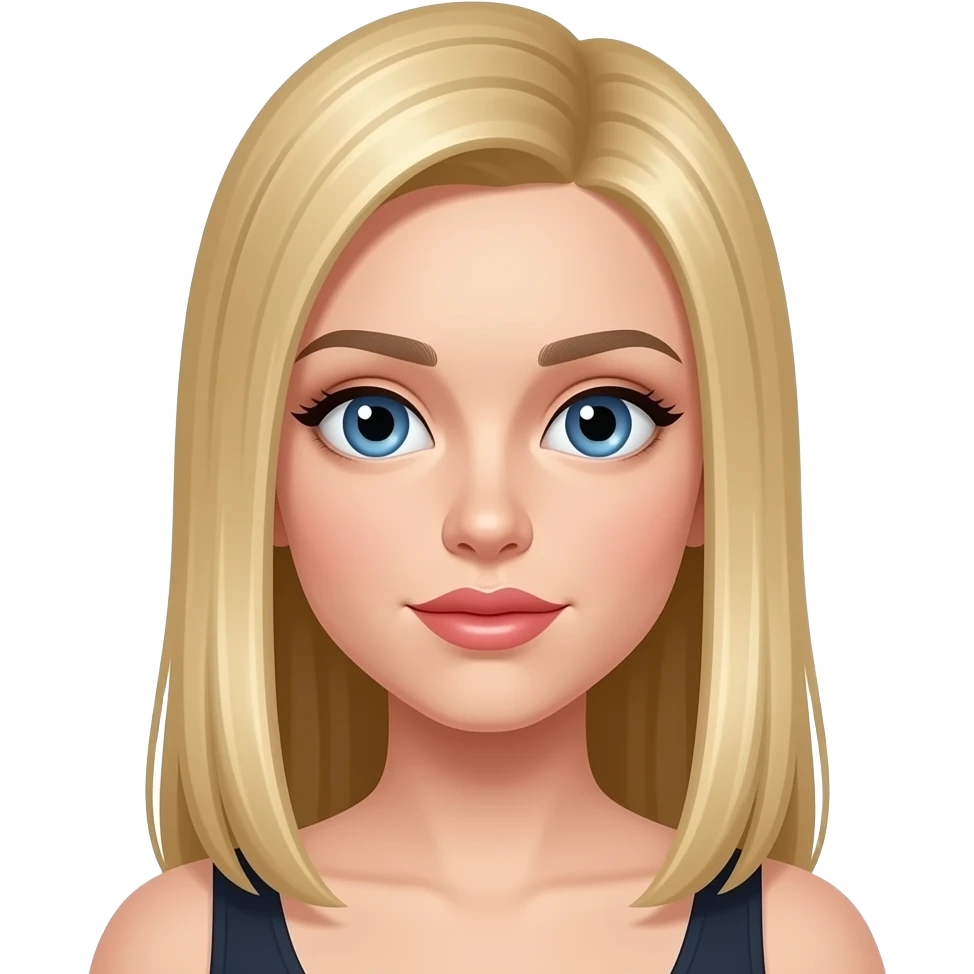 sarışın orta boyda düz saçlı mavi gözlü büyük dudaklı büyük gözlü 20 yaşında beyaz tenli kız emoji