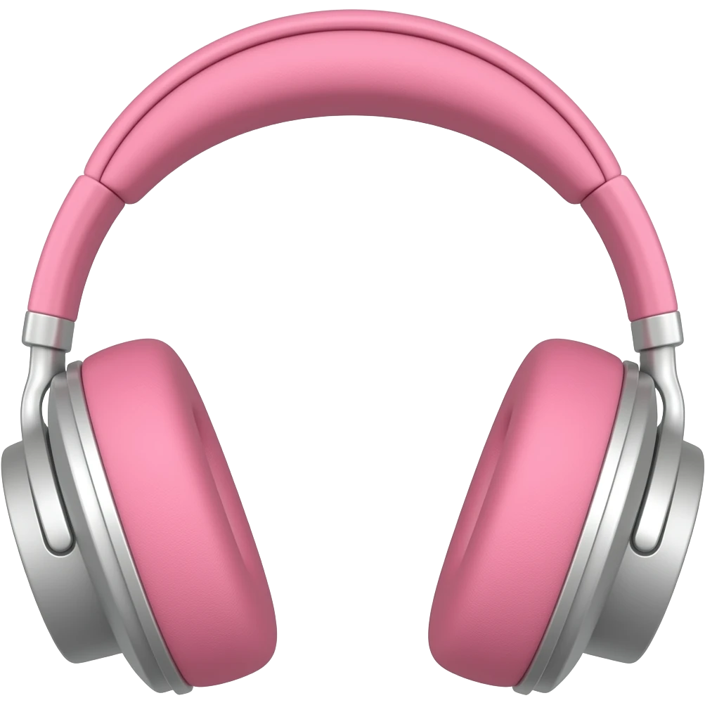 Casque de musique rose emoji