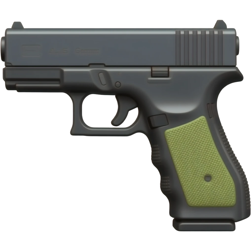 Glock Gun lime snake Handle right side emoji