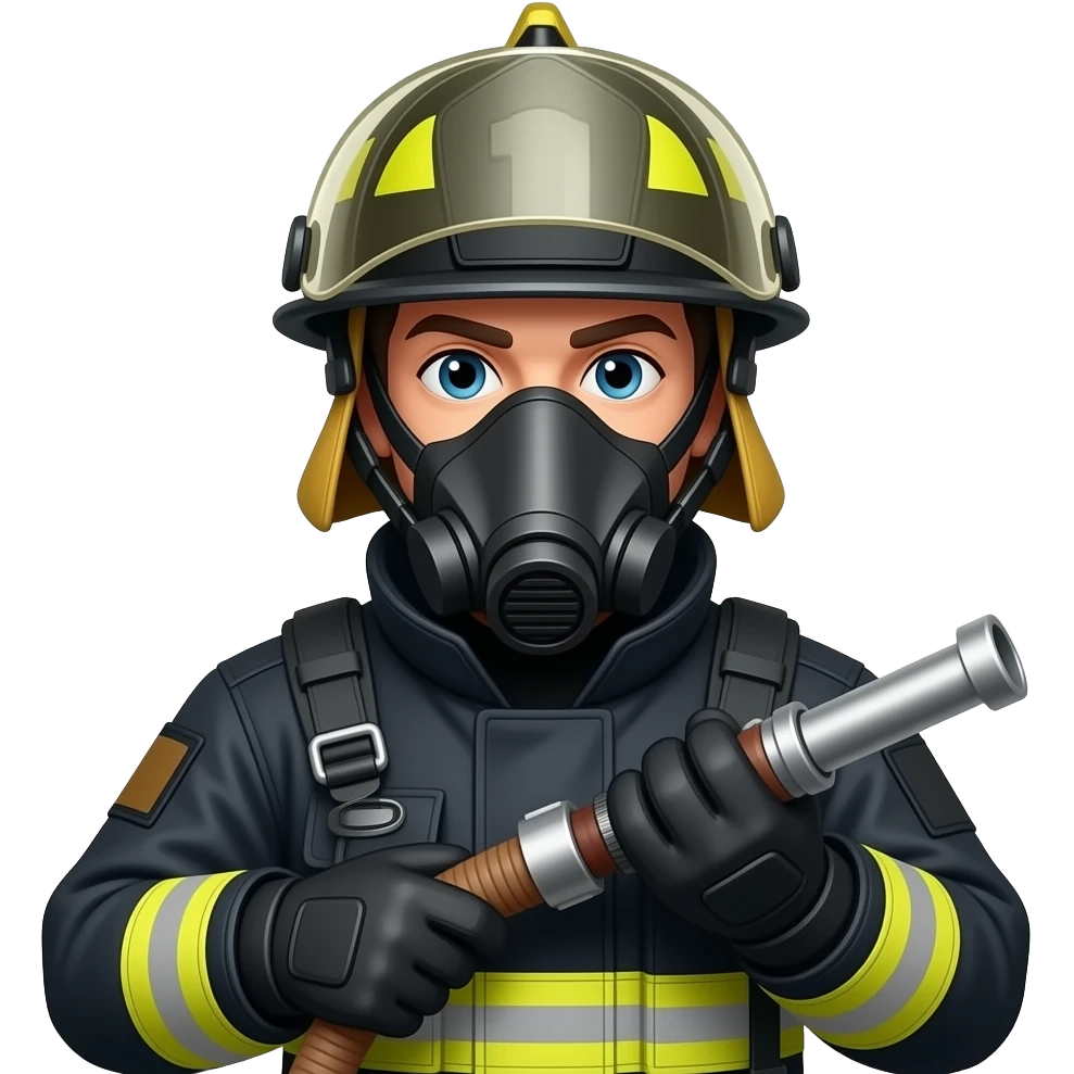 Герой в масці пожежник emoji