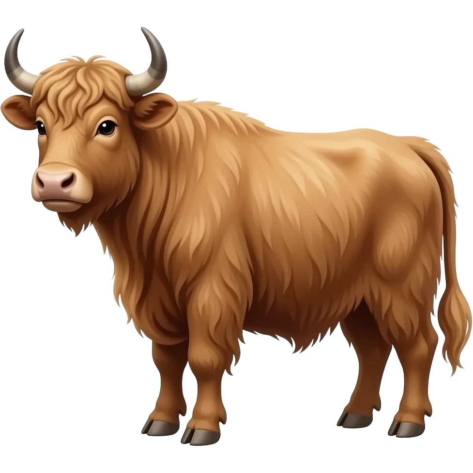 Cartoon 2d yak emoji