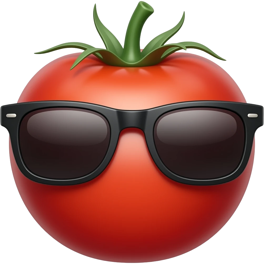 Tomato sob wearing sun glasses emoji