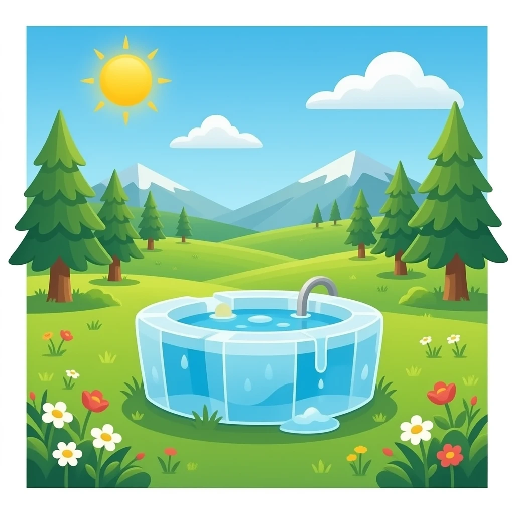 Ice bath nature emoji