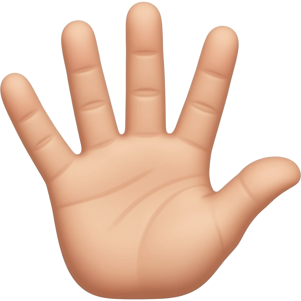 Four fingers emoji