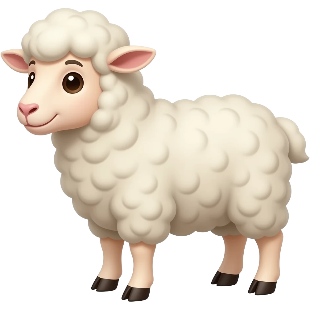 Cartoon 2d lamb emoji
