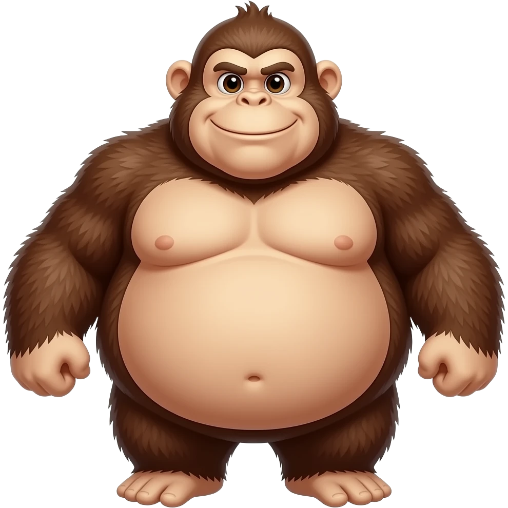 The monkey Bob fat super chubby  1000000000000 lbs emoji