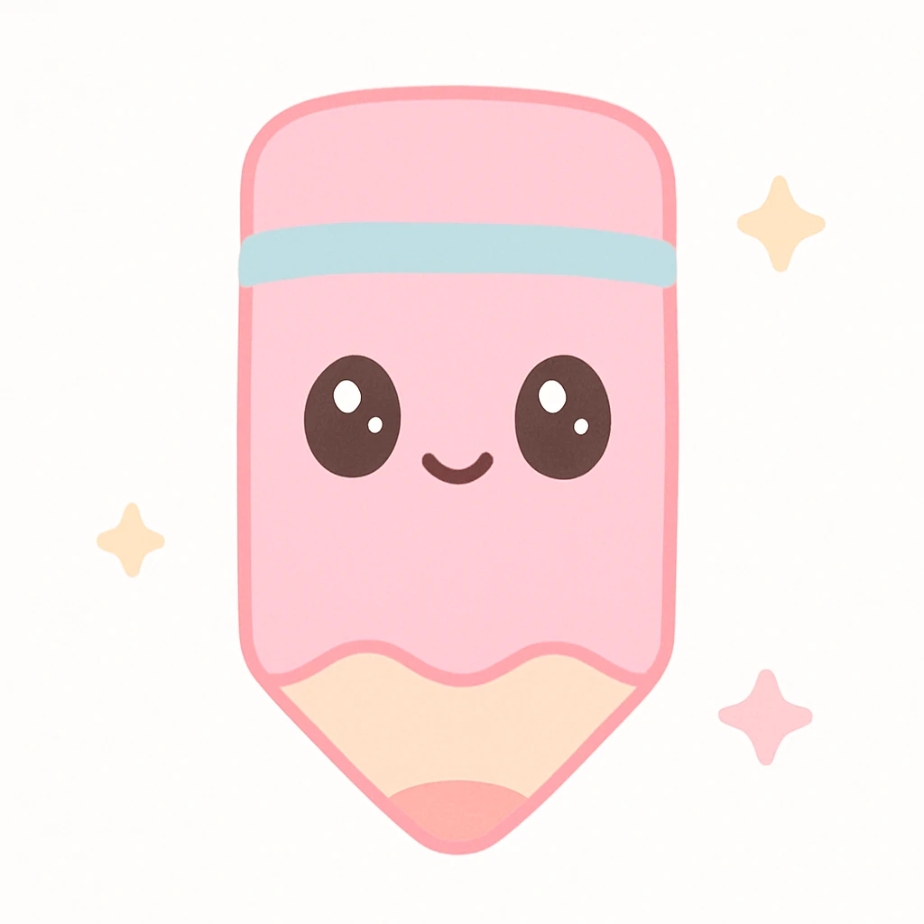 pink pencil emoji