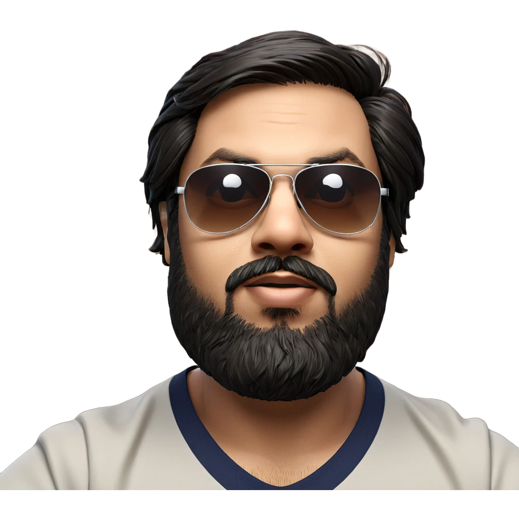 portrait of a man with sunglasses emoji