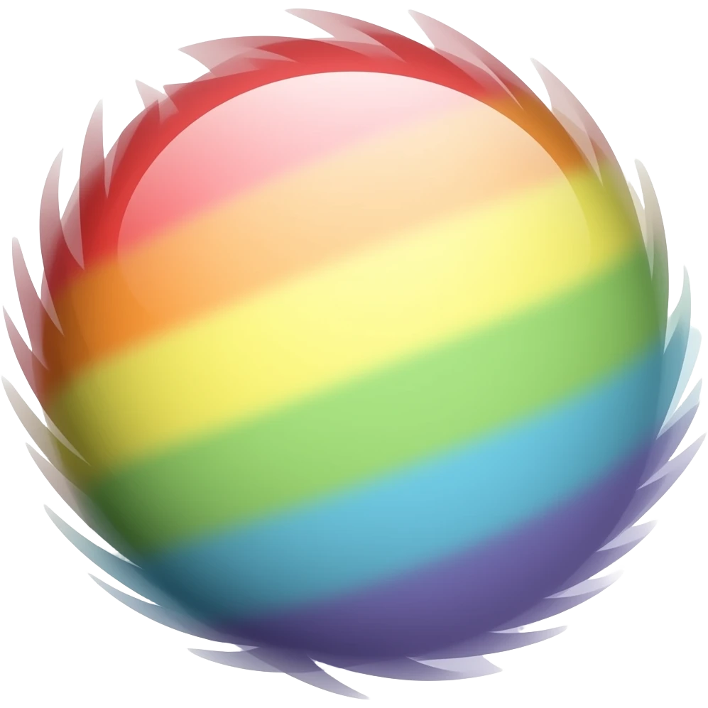Rainbow rabbit tail emoji