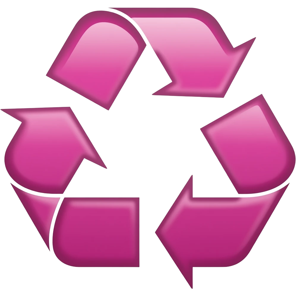 pink recycling logo symbol emoji