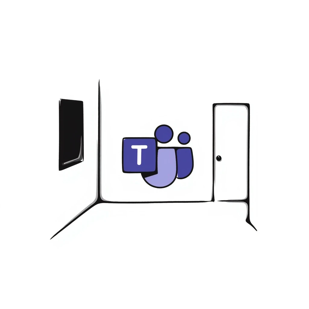 Microsoft Teams icon inside a room emoji
