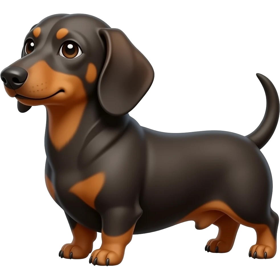 haz un emoji de un perro salchicha gordo emoji