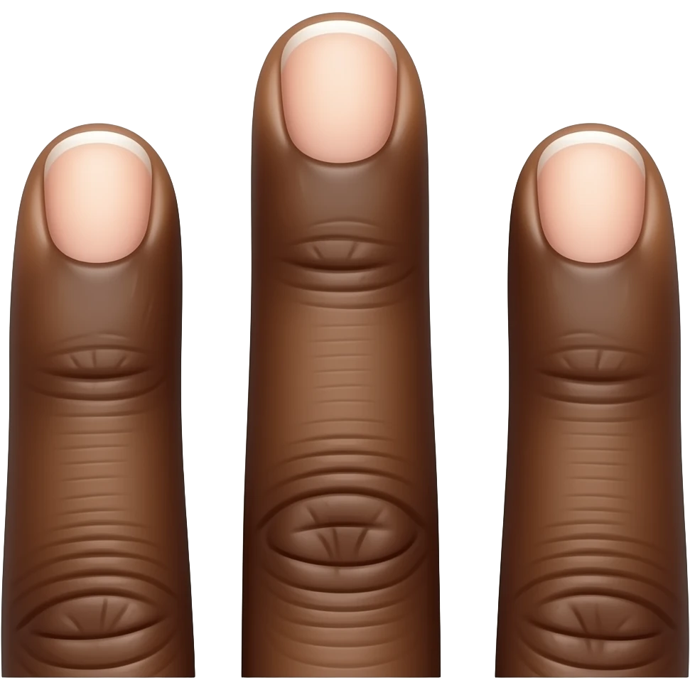 3 fingers black skin emoji