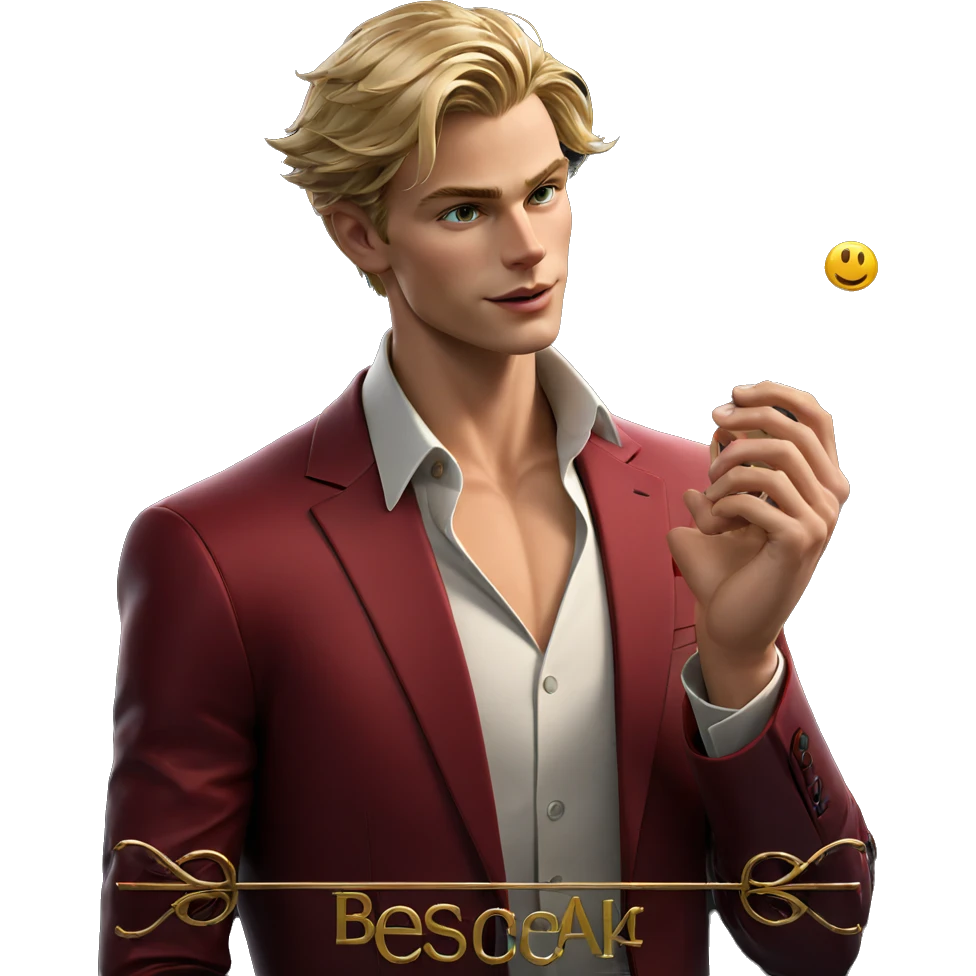 blonde boy in formal suit emoji