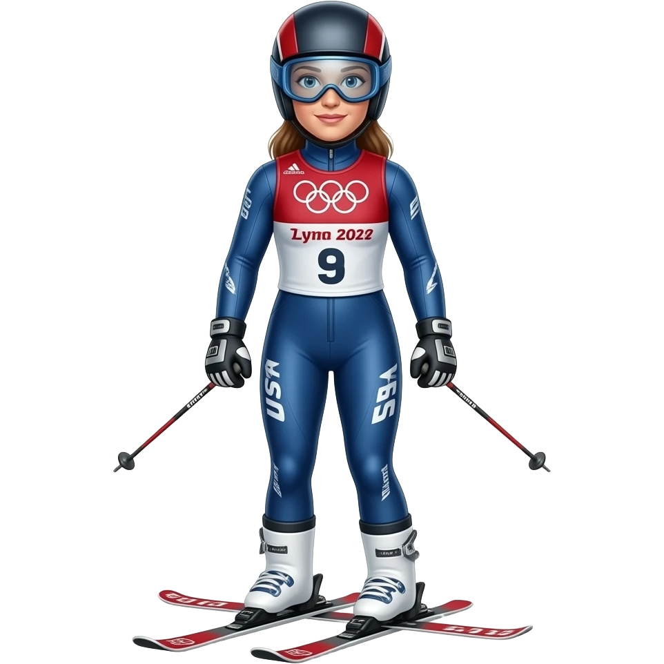 Female USA Olympic Skiier emoji