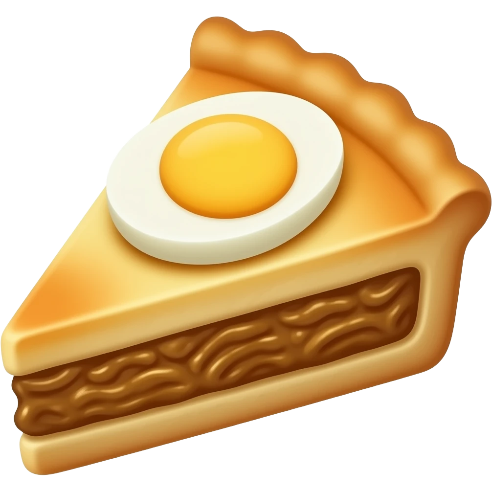 Folar pie with boiled egg in the shell emoji