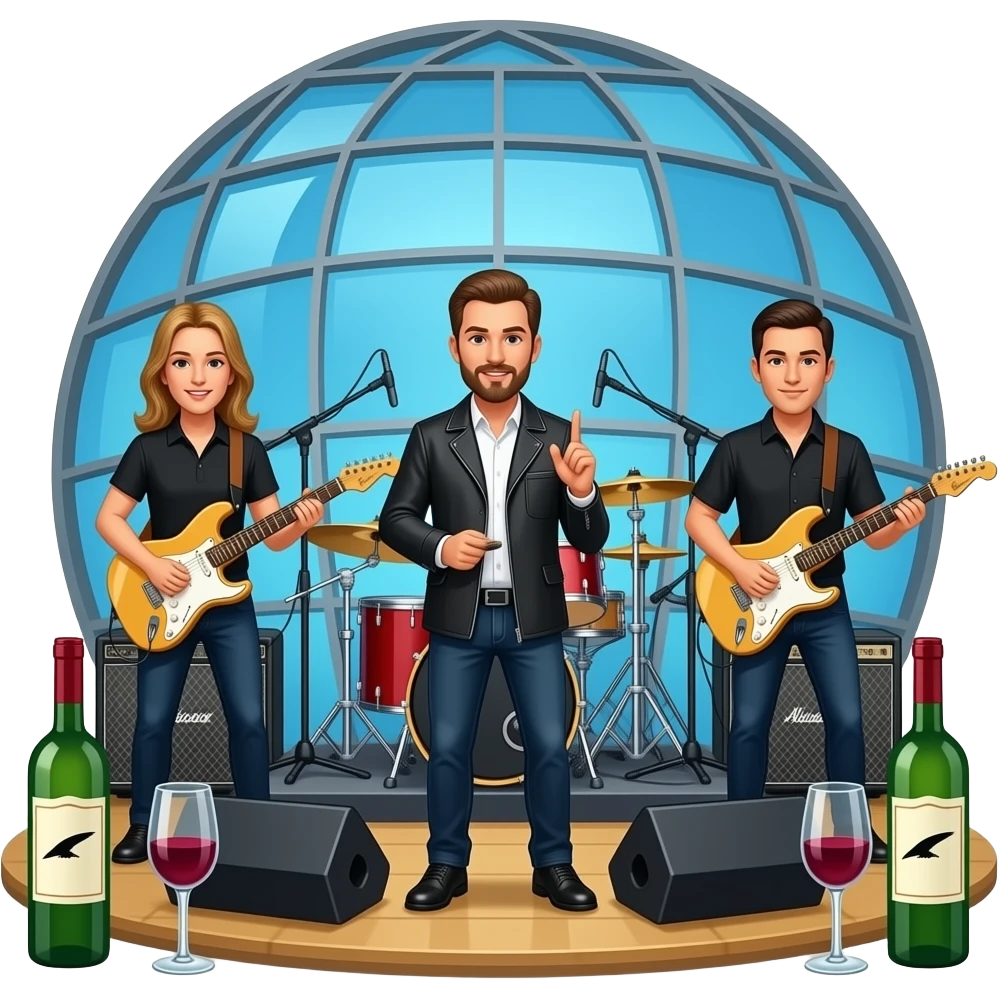 Vegas the Eagles at the Sphere weekend with wine emoji