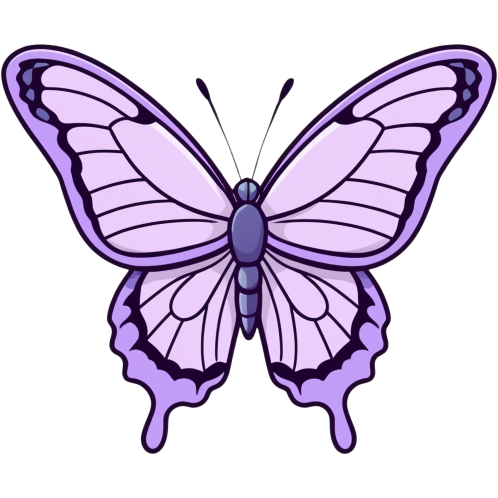 lilac butterfly emoji