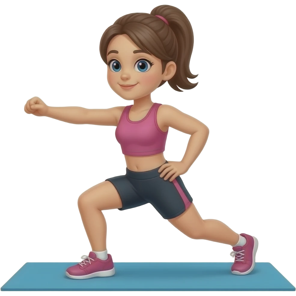 entrenamiento aerobico chica emoji