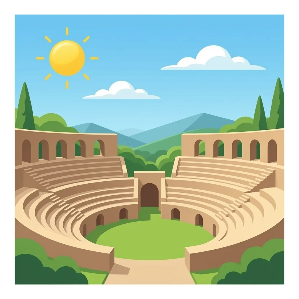 roman theatre with no background emoji