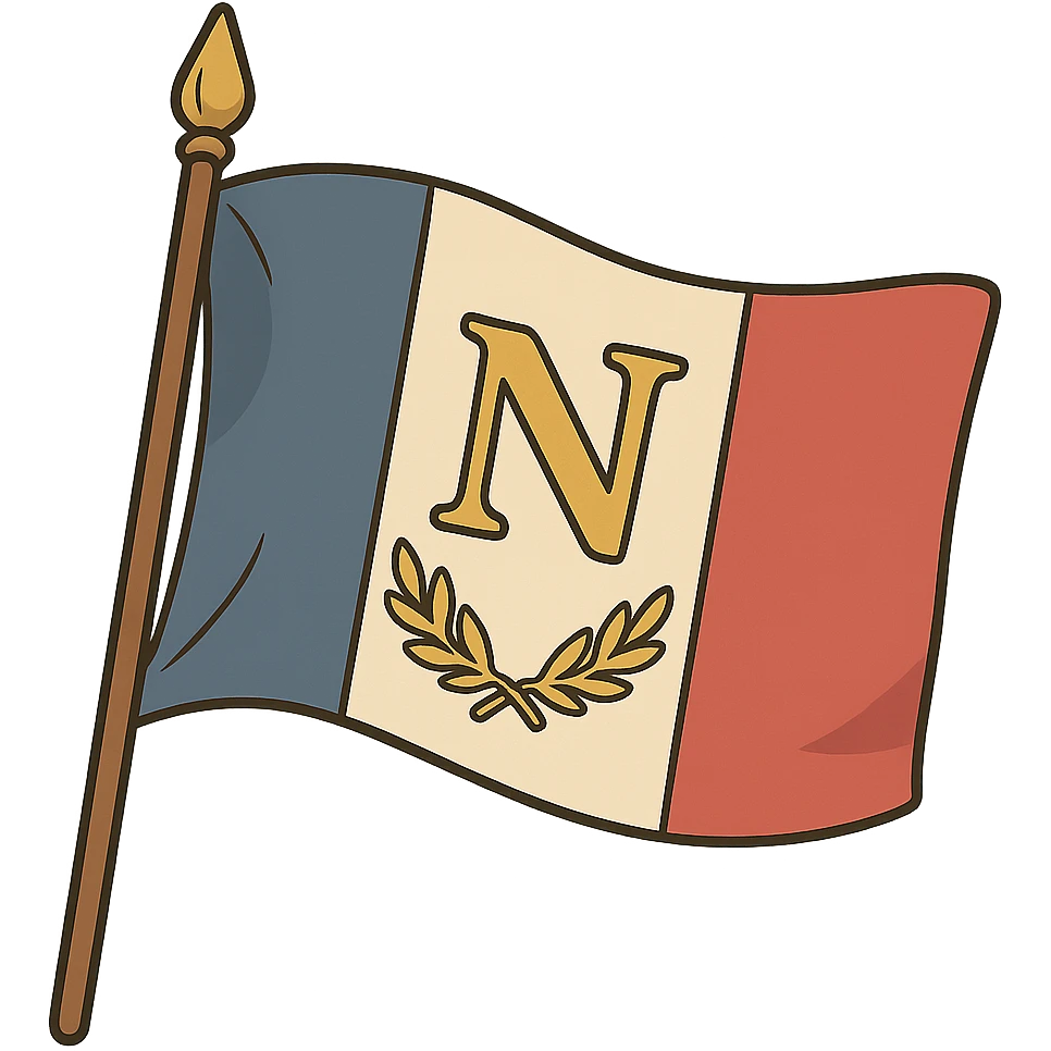 Napoleonic French flag emblem emoji