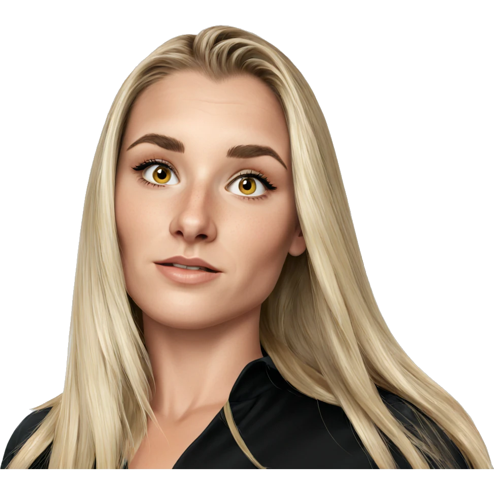 blonde girl portrait in focus emoji