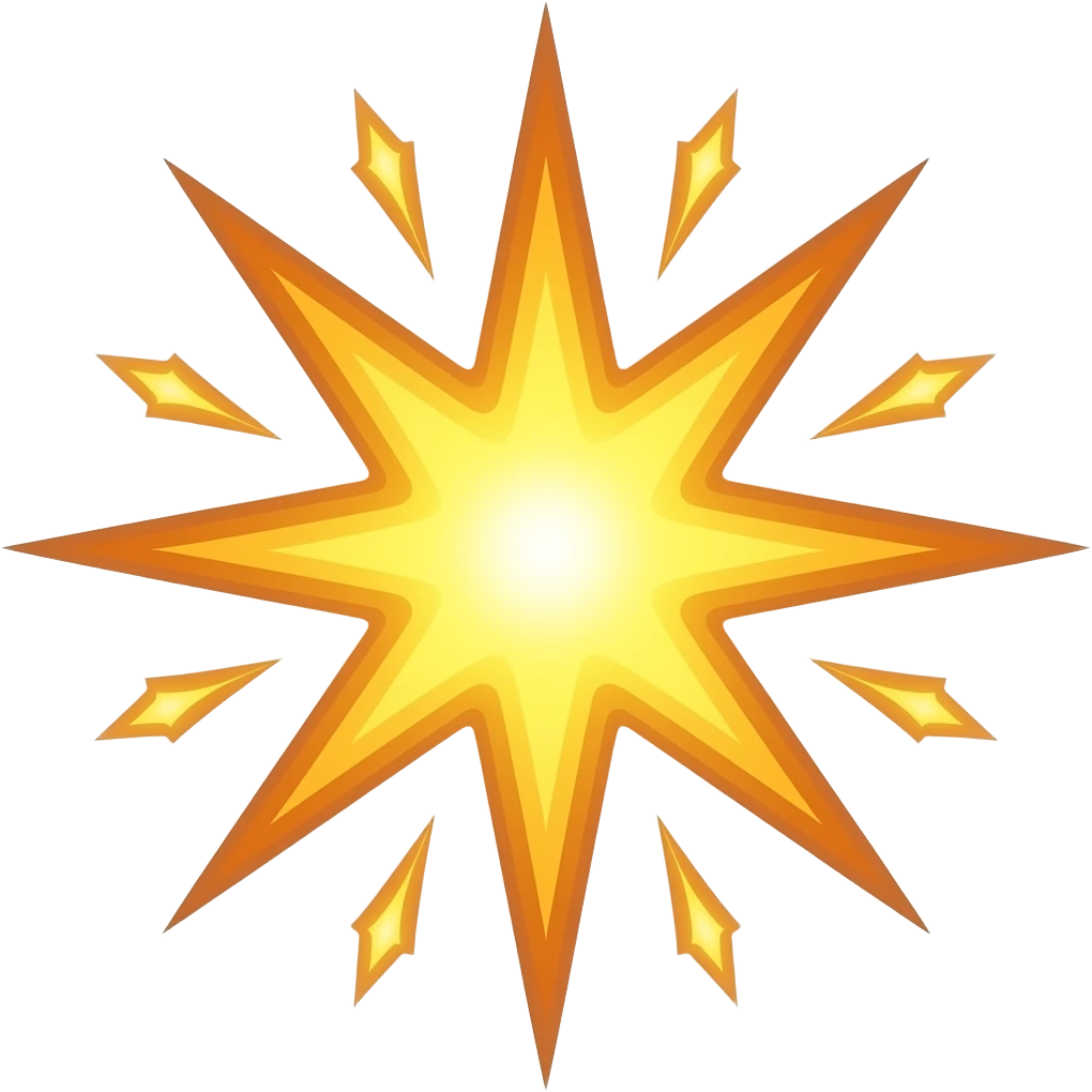 crea un emotiocno de represente una chispa emoji