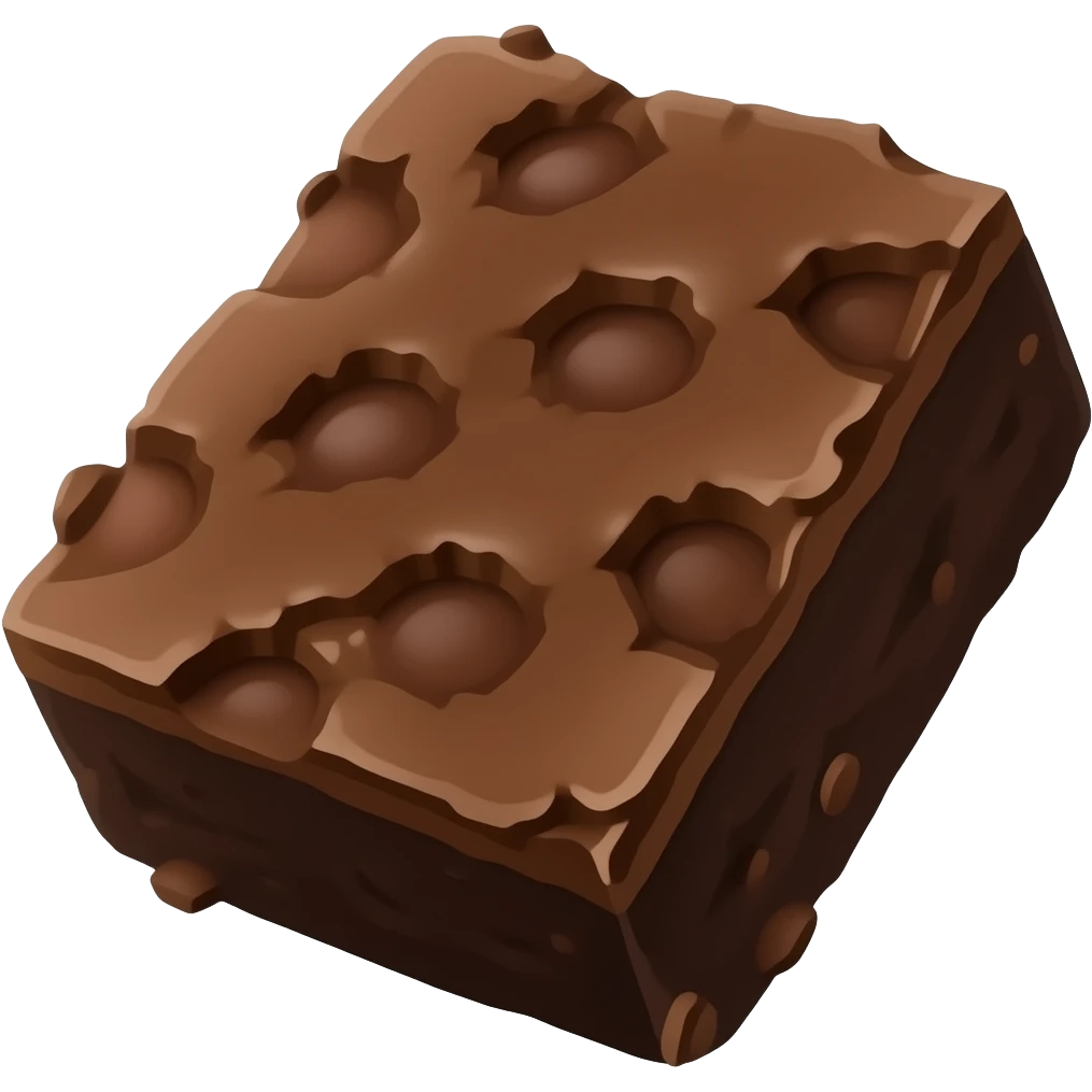 While chocolate is brownies emoji