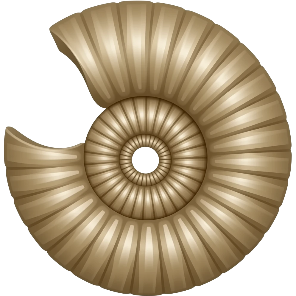 Fosil de amonita emoji