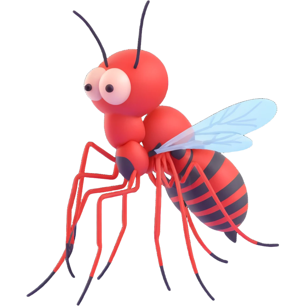 angry man looking at a mosquito emoji