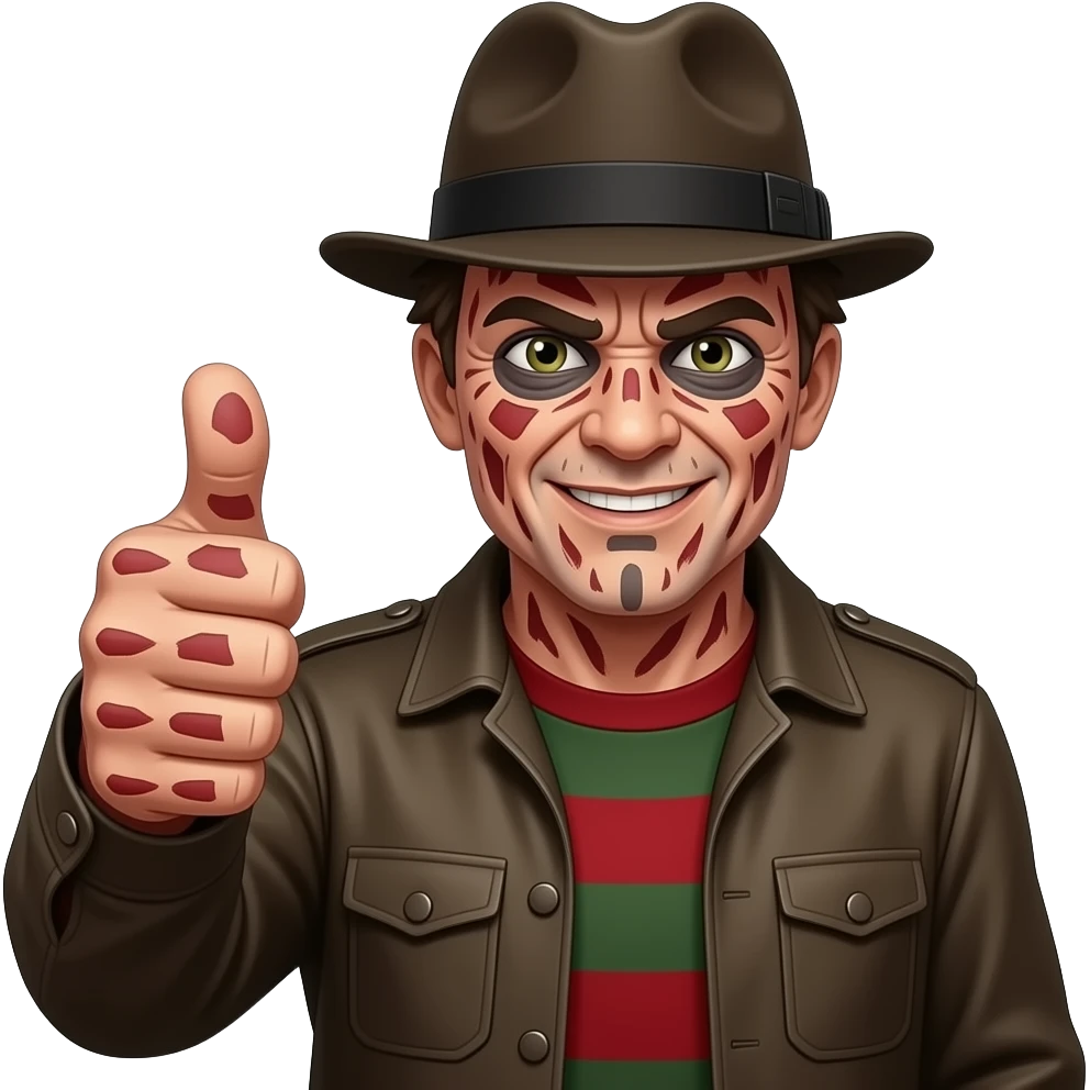 Freddy Krueger With thumbs up emoji