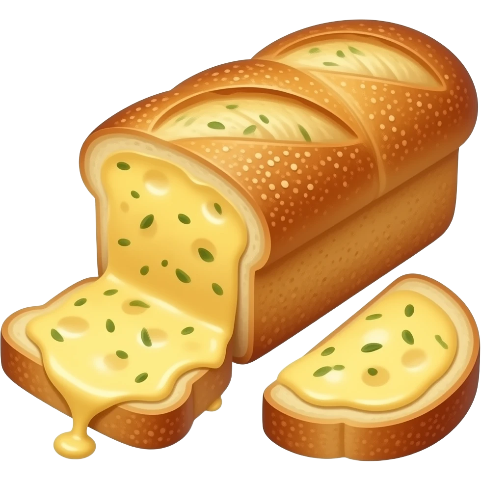 cheesy garlic bread cut open emoji
