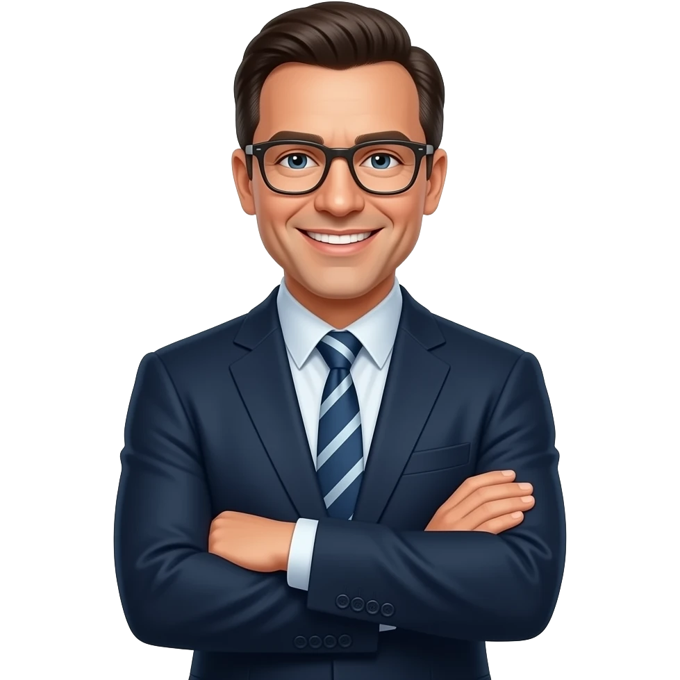 Ben Shapiro smiling confidently While crossing his arms emoji