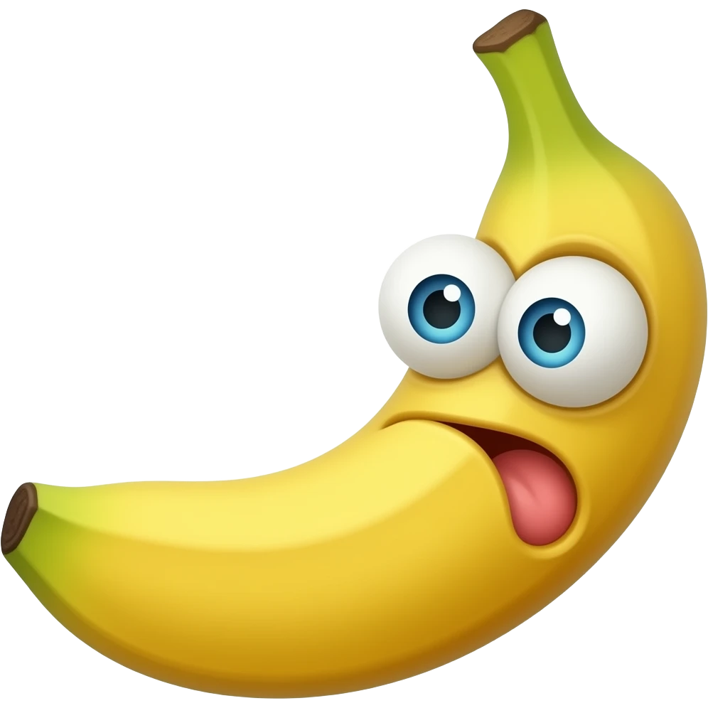 weird banana emoji