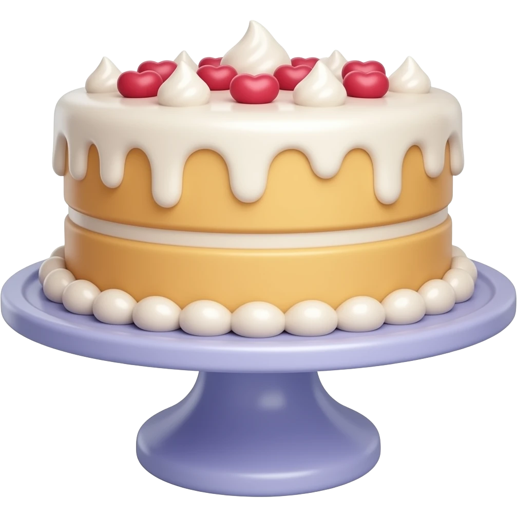 yellow purple Cake stand, transparent background inspired by barbie colour pallete emoji