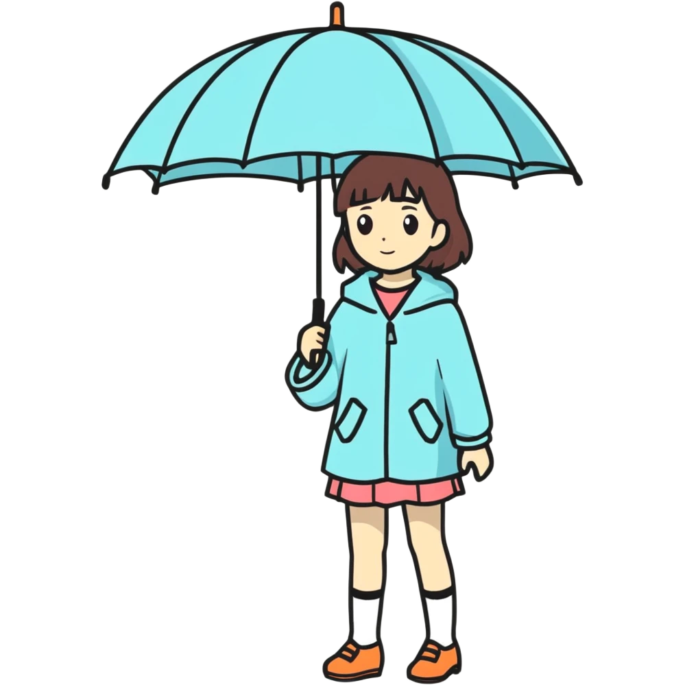 girl holding a umbrella  emoji