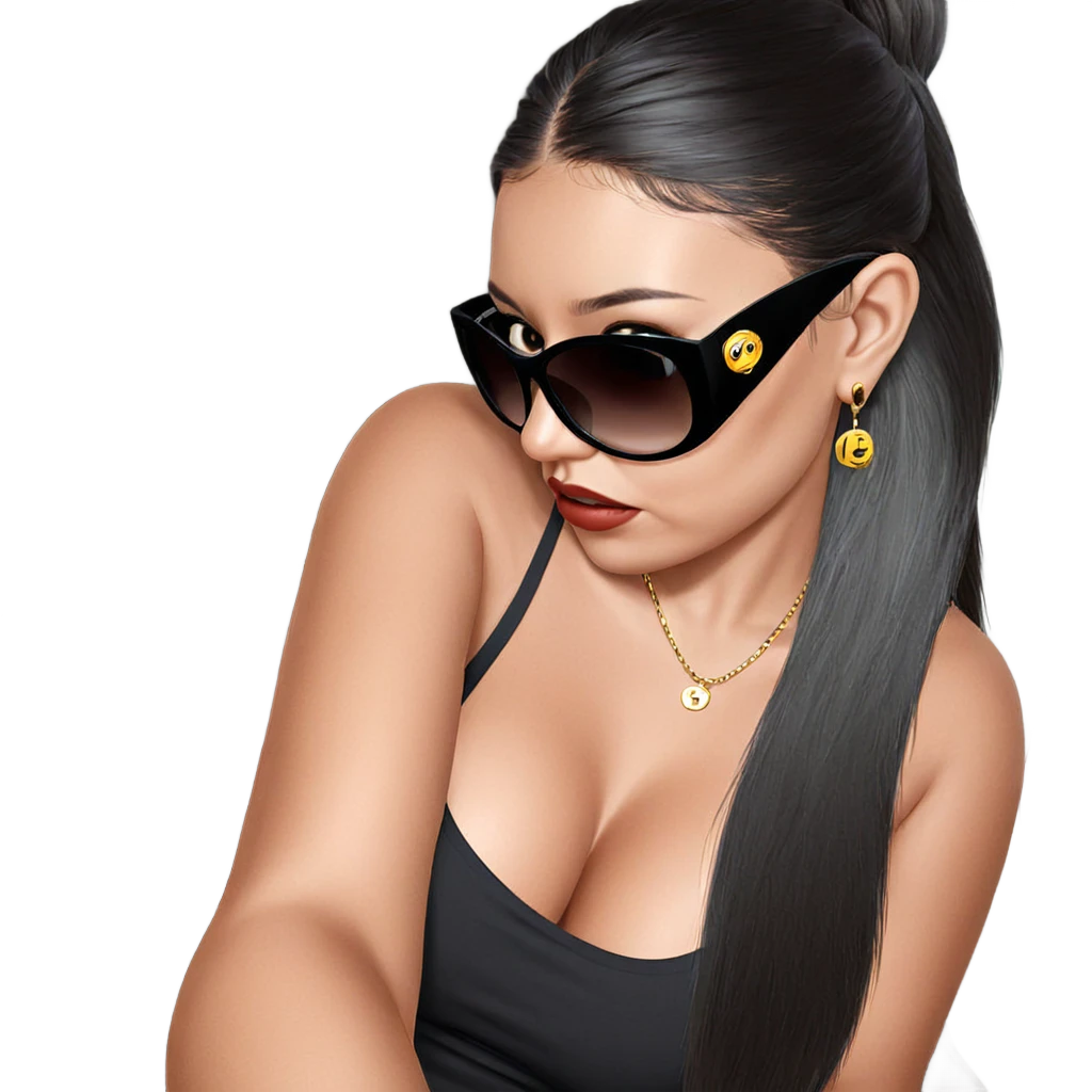 stunning girl in sunglasses emoji