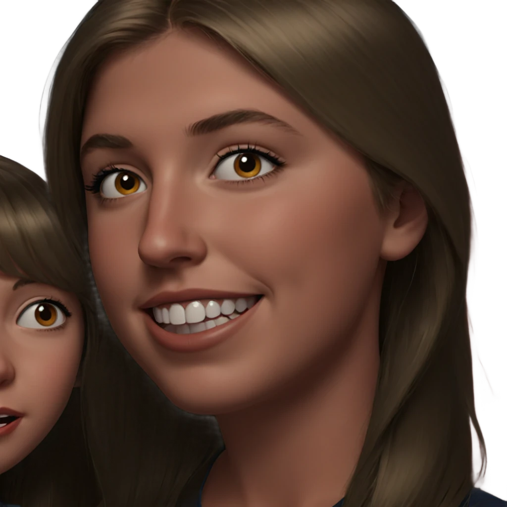 realistic portrait of girl and boy emoji
