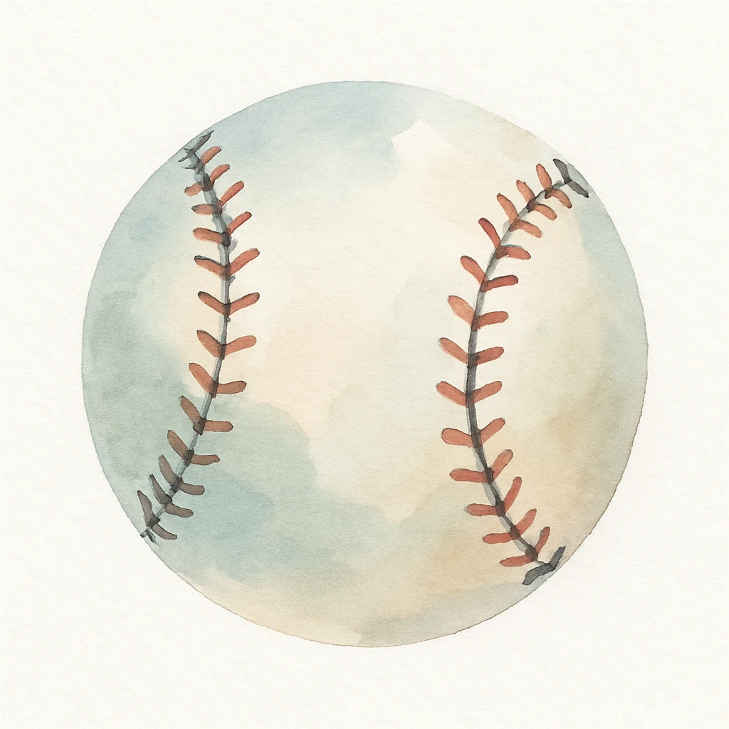 baseball, watercolor art style emoji