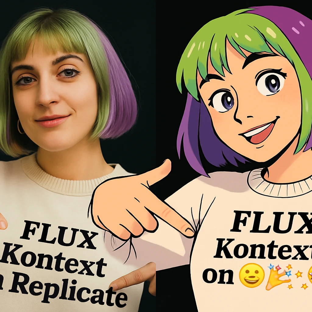 replace replicate to emojis and make the background black  emoji