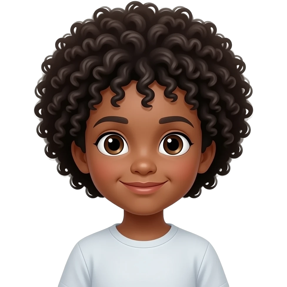 kid with afro hairs emoji