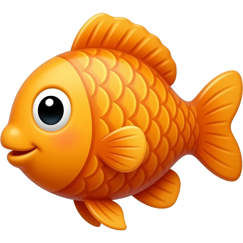 simple cartoon orange fish emoji