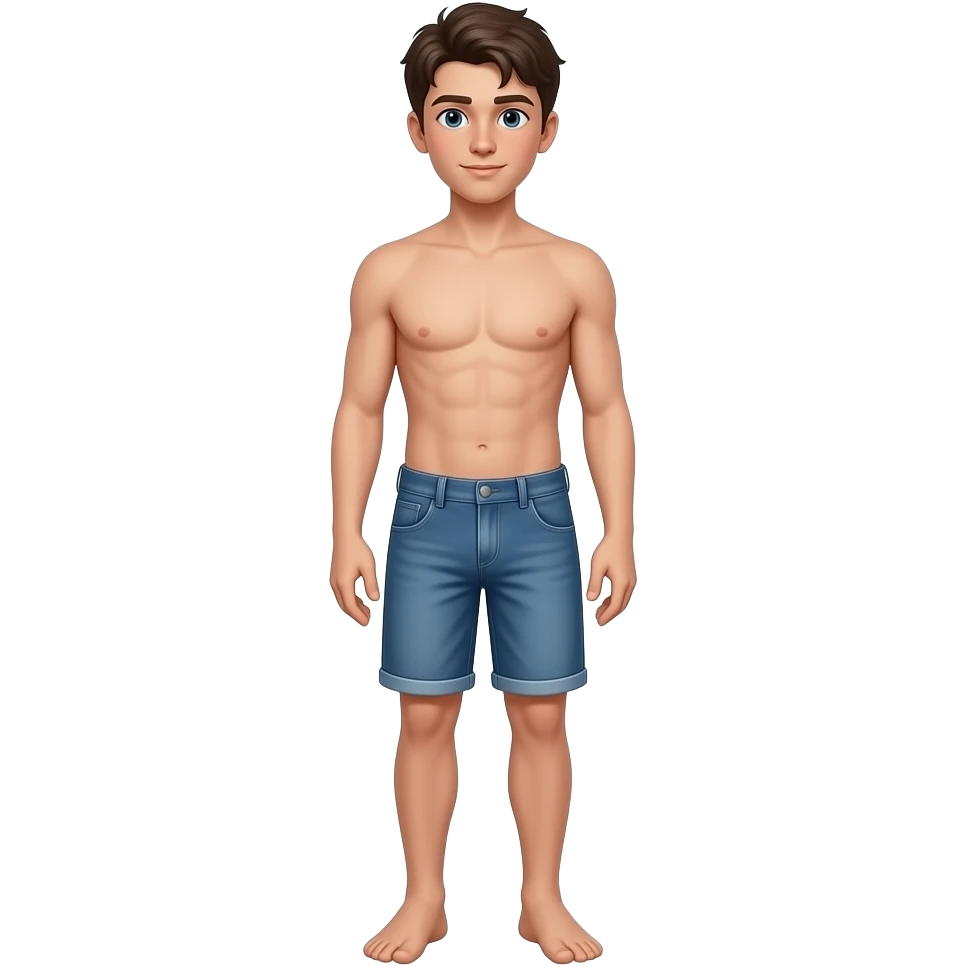 boy 18 years old full body without clothes emoji