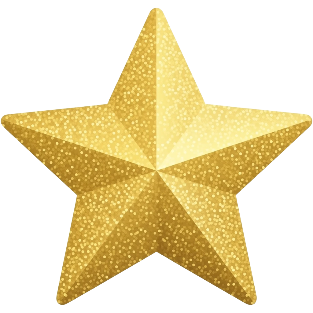 FLAT GOLD STAR GLITTER emoji
