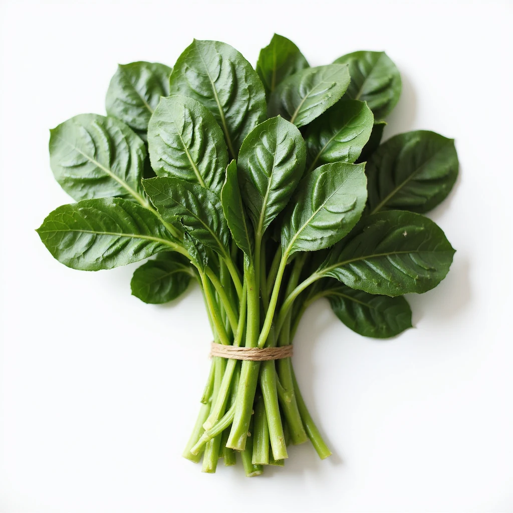 A realistic bunch of spinach with detailed leaves and stems. emoji