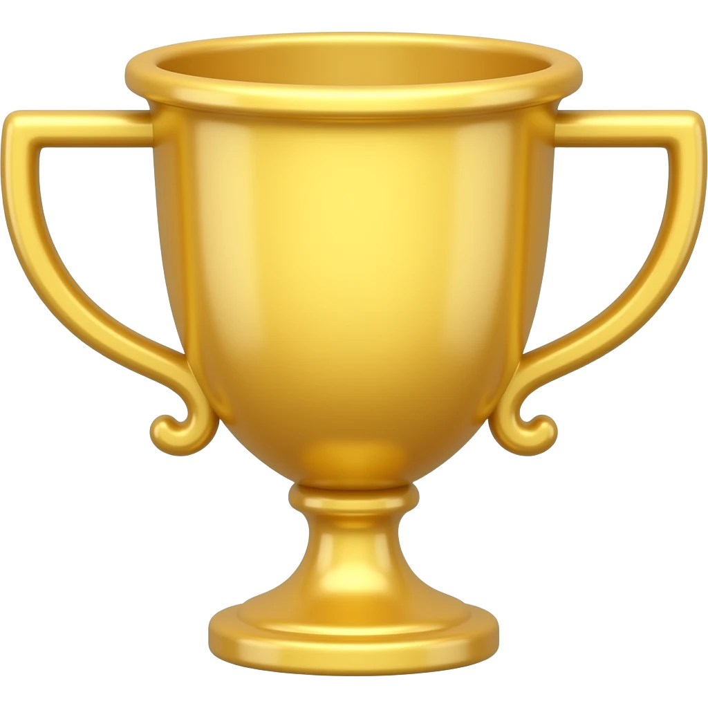 minimalistic line art sticker of a golden trophy, elegant thin strokes, pastel tones, clean vector design, no background, modern aesthetic, 8k emoji