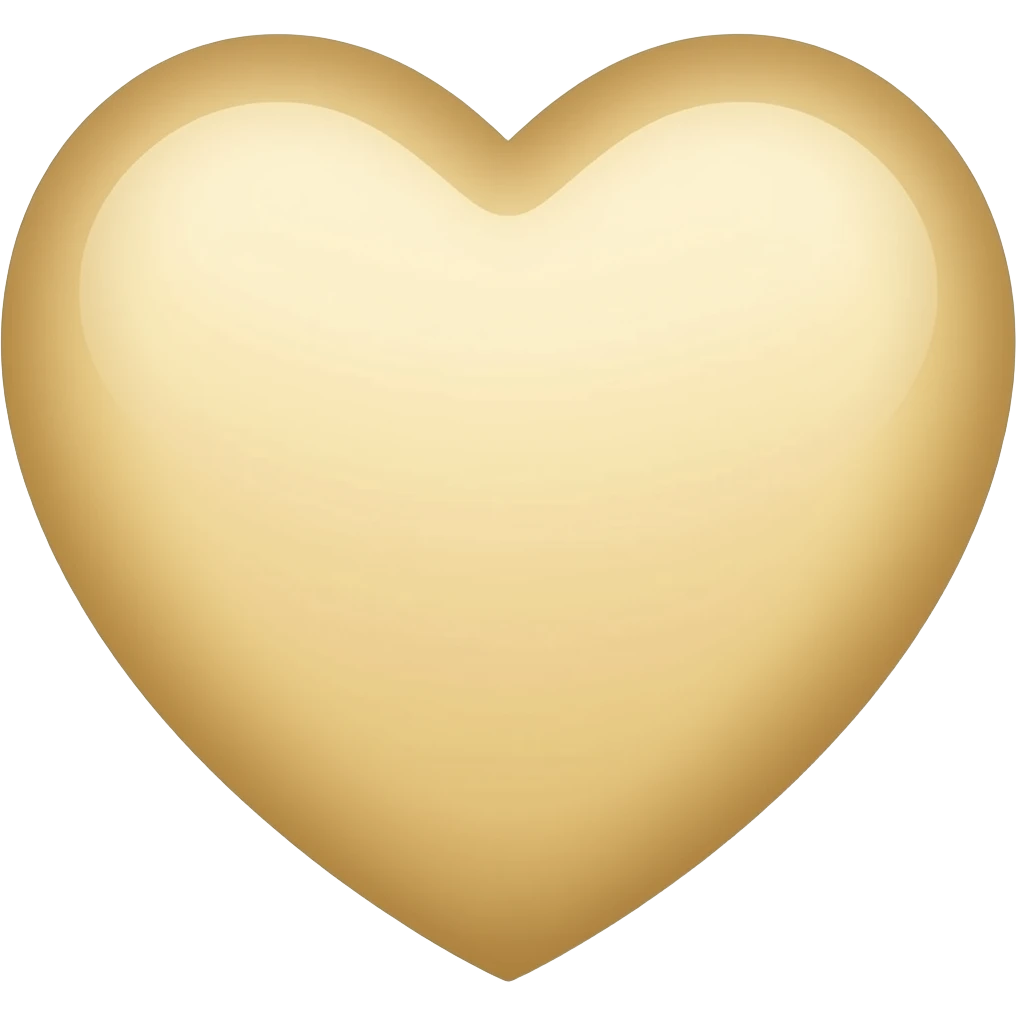 a light beige heart emoji