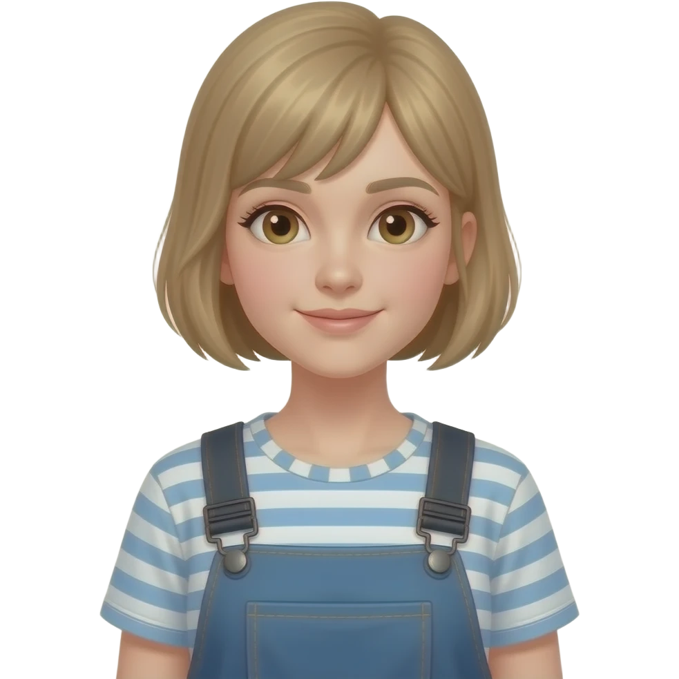 girl fisher with half body close up front view with half body close up emoji
