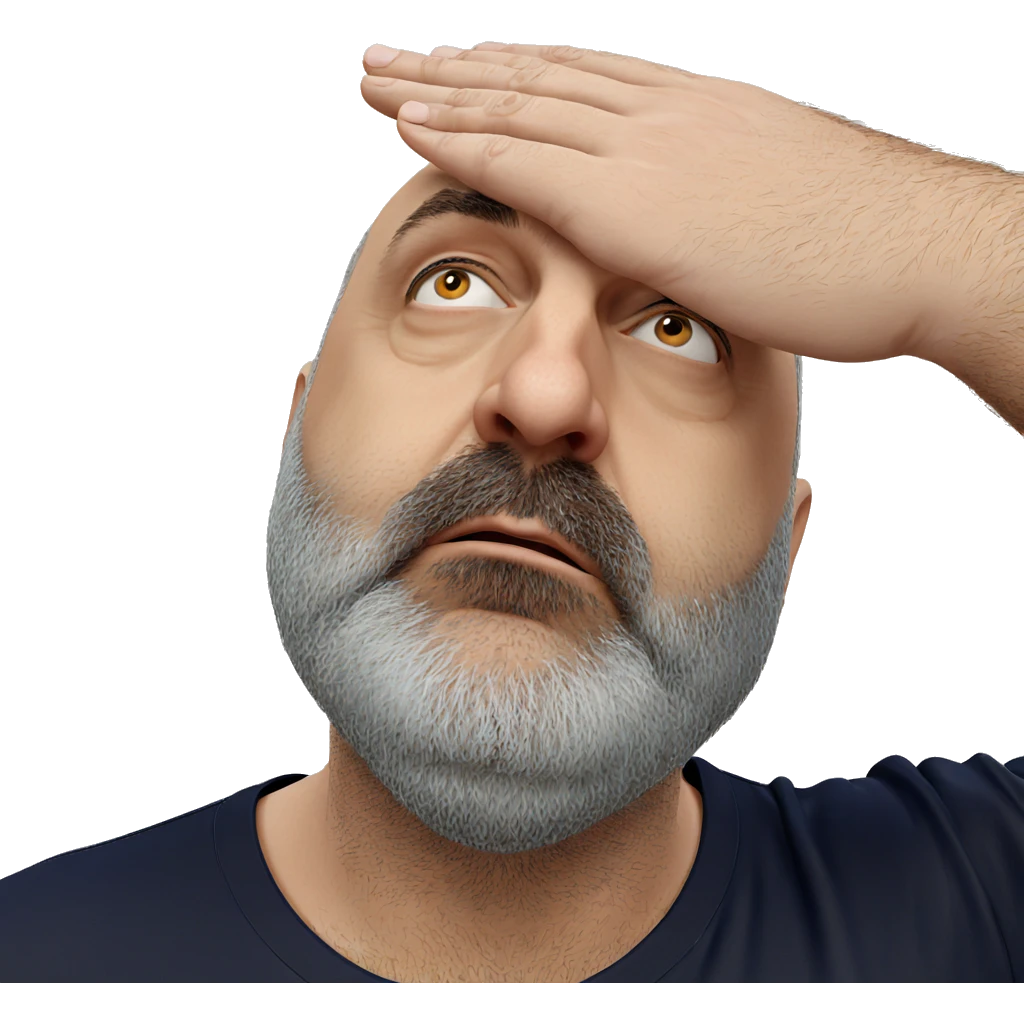 portrait of a bearded man emoji