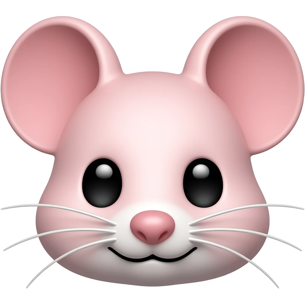 light pink baby mouse face emoji